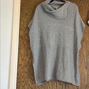 Bianca B cashmere and wool blend poncho / topper cowl neck sweater L/XL Italian